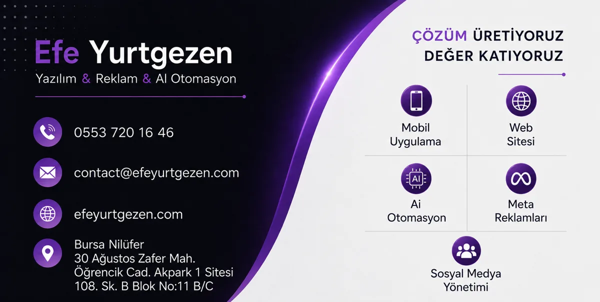Efe Yurtgezen kartvizit tasarımı